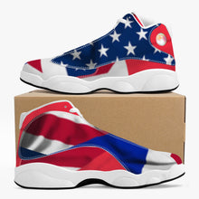 Charger l'image dans la galerie, Baskets montantes de basketball en cuir collection limité love US/FRENCH by Tommy Taylor