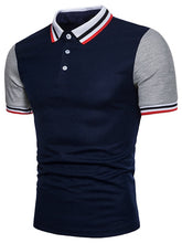 Charger l'image dans la galerie, Polo à manches courtes à rayures contrastées col - Tommy Taylor