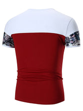 Charger l'image dans la galerie, Rose Print Panel Faux Pocket Henley T-Shirt - Tommy Taylor