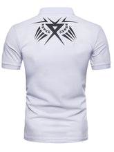 Charger l'image dans la galerie, Star Geometric Print Short Sleeve Polo Collar T-shirt - Tommy Taylor