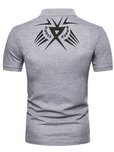 Charger l'image dans la galerie, Star Geometric Print Short Sleeve Polo Collar T-shirt - Tommy Taylor