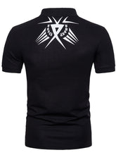 Charger l'image dans la galerie, Star Geometric Print Short Sleeve Polo Collar T-shirt - Tommy Taylor