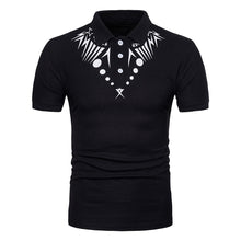 Charger l'image dans la galerie, Star Geometric Print Short Sleeve Polo Collar T-shirt - Tommy Taylor
