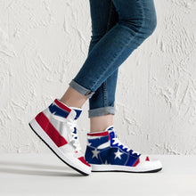 Charger l'image dans la galerie, Baskets montantes en cuir - Blanc / Noir Tommy Taylor US