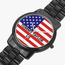 Charger l'image dans la galerie, Montre à quartz Tommty Taylor US en acier inoxydable à boucle déployante (avec indicateurs) - Tommy Taylor US