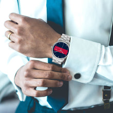 Charger l'image dans la galerie, Montre à quartz en acier inoxydable Tommy Taylor us à boucle déployante (avec indicateurs)