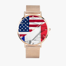 Charger l'image dans la galerie, Montre à quartz à quantième perpétuel Tommy Taylor US en acier inoxydable (avec indicateurs) modèle US/FRENCH LOVE