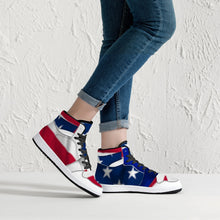 Charger l'image dans la galerie, Baskets montantes en cuir - Blanc / Noir Tommy Taylor US