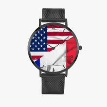 Charger l'image dans la galerie, Montre à quartz à quantième perpétuel Tommy Taylor US en acier inoxydable (avec indicateurs) modèle US/FRENCH LOVE