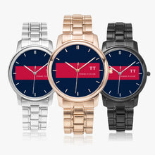 Charger l'image dans la galerie, Montre à quartz en acier inoxydable Tommy Taylor us à boucle déployante (avec indicateurs)