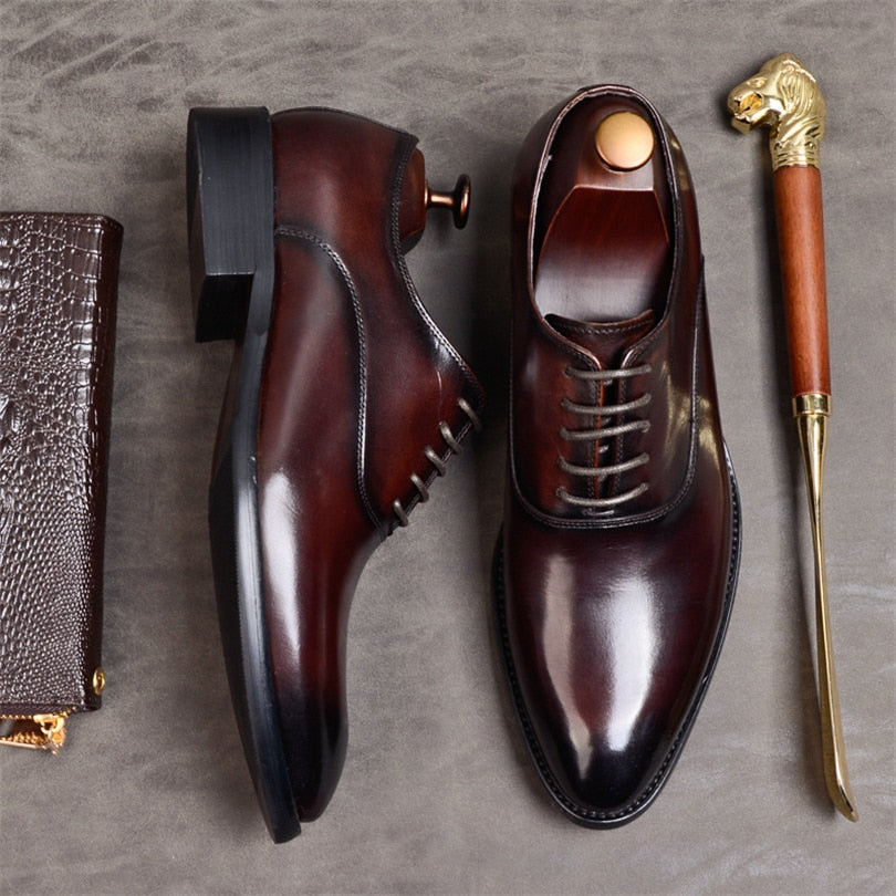 Chaussures De Fête Aston M En Cuir Véritable Noir - Taille 43 (UK 9) - Plateforme