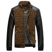 Charger l'image dans la galerie, Vestes en cuir PU Patchwork pour hommes us - Tommy Taylor