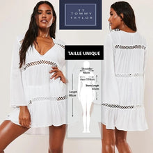 Charger l'image dans la galerie, Chemise robe de plage Blanche pour Femme été 2020 By Tommy Taylor - Tommy Taylor