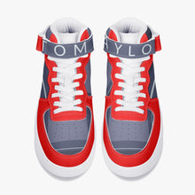 Charger l'image dans la galerie, baskets en cuir rouge et gris by Tommy Tylor US Nouveautés 2021