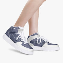 Charger l'image dans la galerie, Nouvelles baskets montantes en cuir gris et blanc by Tommy Taylor US