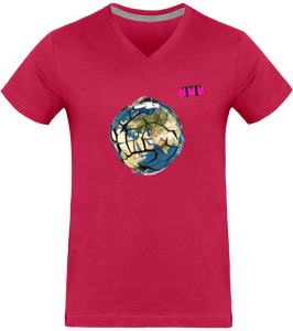 T-Shirt Col V Homme  Planète  Tommy Taylor - Tommy Taylor 
