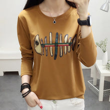 Charger l&#39;image dans la galerie, Print T Shirt Women T-Shirt Women Long Sleeve Casual Woman Tshirt Autumn And Winter Top - Tommy Taylor 
