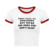 Charger l&#39;image dans la galerie, T-shirts avec des énonciations pour les adolescentes T-shirt blanc à manches courtes - Tommy Taylor 
