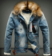 Charger l&#39;image dans la galerie, Veste  Hommes  jeans de style épais fourrure tendance pour hommes us - Tommy Taylor 
