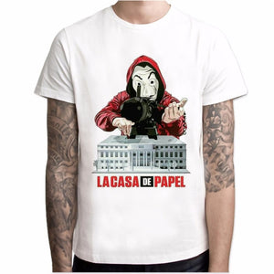 t-shirts col rond pour hommes à manches courtes Conception La Casa De Papel us - Tommy Taylor 