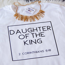 Charger l&#39;image dans la galerie, hristian T Shirts Women Daughter of The King Letter Print Cotton Cute Christian Tshirt Women&#39;s Jesus Shirt Harajuku Tops - Tommy Taylor 
